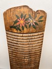 Antique Vintage Painted Wood Wooden Wash Scrub Board Primitive Florals
