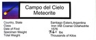 Meteorite Campo Del Cielo 7 61 Pounds 3450 Grams museum Quality investment Grade