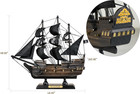 Sailingstory Wooden Pirate Ship Model Black Pearl Sailing Ship Decor 10 