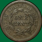 1851 Braided Hair Large Cent Extremely Fine Xf Coin  Scratch  34110