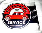 Volkswagen Vw Double-sided Imprint Metal Flange Sign  3 - New