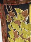 Vtg 1970s Women   s Fall Leaves Square Scarf Greens Brown Red Black Silk 33   x33   