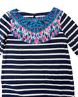 Lilly Pulitzer Girls Long Sleeve Blue White Striped Dress - Size L  8-10  - Euc
