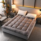 Soft Quilt Mattress Pad Topper Fitted Cooling Breathable Bed Protector Washable