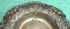 Antique Art Nouveau  sterling Butter Pat Dish Tray  winged Angel Faces   Flowers