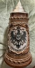 Vintage King Germany Beer Stein 0 5l Pewter Lid Eagle Deutschland Hand Painted