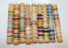 Lot Of 9 Vintage Wooden Thread Spool Bobbin Loom