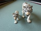 Lot 2 Schleich Male White Tiger   Cub Baby Cat Wildlife Safari Figure 2014 Toy