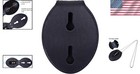 Universal Fit Leather Police Badge Holder With Secure Hook   Loop Closure