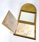 Vintage Art Deco Coty Gold Tone Powder Compact W  Mirror   Original Powder