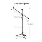 2pcs Microphone Stand Boom Telescoping Stand Mic Clip Boom Arm Tripod Holder