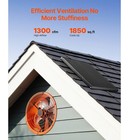 14  Gable Mount Fan Solar Power 1300 Cfm With Adjustable Thermostat   Outer Mesh