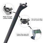 Carbon Fiber Bike Seatpost Clamp For Saddle Rails 7x9mm 7x7mm Clip