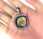 Ray Bennett Navajo Vintage Royston Ribbon Turquoise Sterling Silver Pendant 