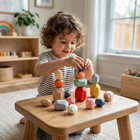 Wooden Balancing Stones Montessori Stacking Toy Sensory Learning Game For Kids