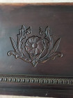 Antique Carved Architectural Panel Dark Oak Wood Salvage 15  X 13-1 4  Thistle
