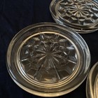 Vintage Fostoria American Coaster Set 4-clear Glass 3 5    Hard To Find