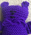 Crochet Hand Knitted Purple Female Teddy Bear  stuffed Animal   Handmade Toy  