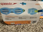 Speedo Glide Print Junior Goggles  Ages 6-14 Blue Uv Protection Anti Fog