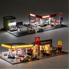 1 64 Diorama Diecast Garage Model Led Lighting Parking Lot Display Case Scene Us