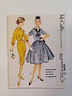 Mccall s 5040 Dress Gathered Gored Skirt Sewing Pattern Ladies Jr 15 Uc Vtg 50 s
