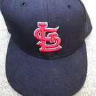 Vtg 90s New Era St  Louis Cardinals Wool Fitted Hat 7 5 8 Black Mlb 59fifty