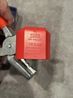 Texan  york  Nut Sheller Tool Vintage Red Handle Pecan Almond Walnut Cracker Usa