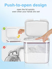 4 Pack Laundry Detergent Dispenser With One-press Lid  Clear Pet 2 2l-w 