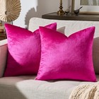 Pillow Covers 20x20 Velvet Decorative Pillows 20  X 20   pack Of 2  Hot Pink