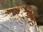 Antique Architectural Emboss Pressed Tin Ceiling Panel Distressed  12 5  Sq