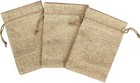 Lot Of 50 3 5x5 Inch Burlap Gift Bags With Drawstring Linen Jewelry Pouches J   