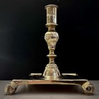 Vtg Virginia Metalcrafters Colonial Williamsburg Brass Candlestick Cw16-5 Footed