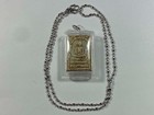 Vintage Thai Buddha Amulet In Sealed Acrylic Case With 24  Necklace