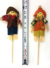 New  Two 12  Fall Scarecrows - Garden Flower Pot Wood Stake Craft Pick Harvest