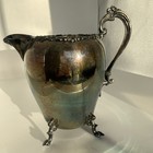 Vintage Sheridan Silver Plate Footed Water Drink Serving Pitcher