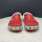 Crocs Clogs Kids Size 10 Fun Lab Super Mario Light Up Slip On Shoes Red 207058