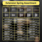 100 Pcs Extension Spring  Beesini Extension Spring Assortment Kit 25 Different S