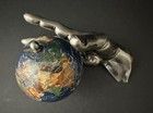 Alexander Kalifano  world In Your Hand  Semi Precious Gemstone Globe Metal