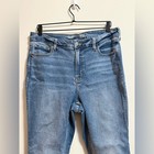 Old Navy - Women s High Rise Skinny Jeans In Medium Blue With Distressed Edge