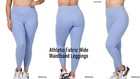 1x 2x 3x Athletic Fabric Wide Waist   Premium Cotton Long Yoga Leggings Pockets