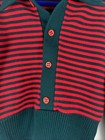 Vintage 1950s Little World Kids Sweater Size 7 Red Green Stripe 100  Acrylic