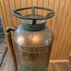 Vintage Antique  childs  Copper And Brass Fire Extinguisher - Collectible