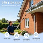 24ft Reach Gutter Cleaning Tools From Ground  16ft Telescoping Rain Gutter Clean