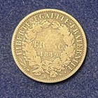 1849 A French France 1 Franc 90  Silver Coin