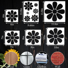 Daisy Flower Stencils For Painting On Wood  Walls  And Crafts - 6-piece Floral A
