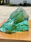 Glass Rock Slag Clear Emerald Green 5lbs   3d Bubbles Rocks Landscape Aquarium