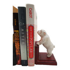 Pair Of Cast Iron Bulldog Bookends Organizer Home Office Gift