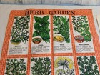 Vtg Tea Towel Lot Linen Irish Dish Towel Kitchen Herb Garden Ulster Dutch Nos