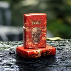Zippo Skull Heraldry Design Tumbled Brass 540 Fusion Windproof Pocket Lighter   