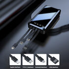 Power Bank 900000mah 4usb Type-c Portable External Battery Led Lcd Fast Charging